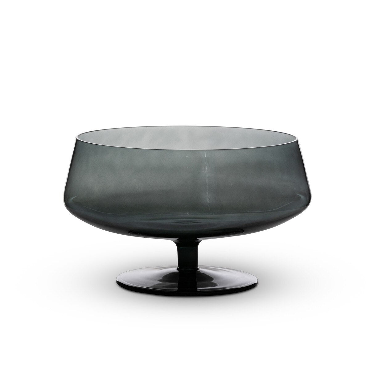 Florian Smoke Glass Stemmed Low Bowl style shot 2