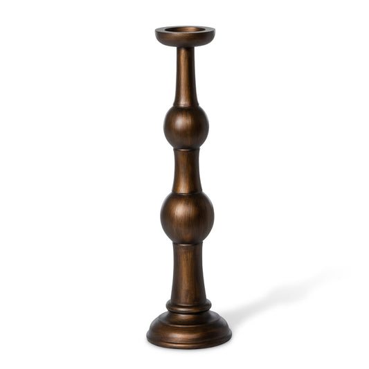 Manor Hearth Wood Candle Holder, Large style shot 1