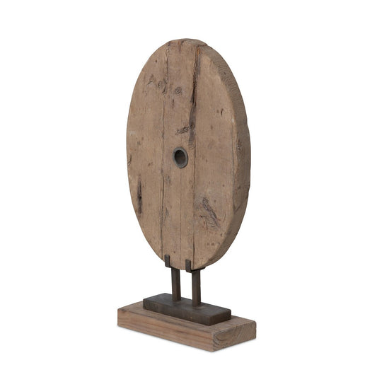Found Wood Oval Mounted Sculpture style shot 1