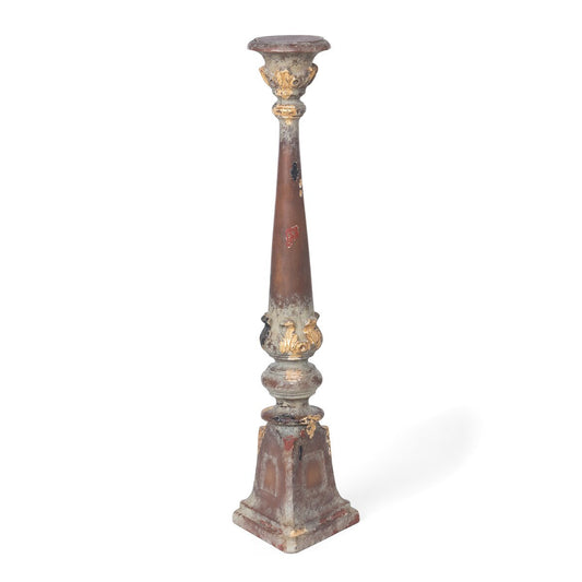 Delgado Carved Wood Candle Holder, 29" style shot 1