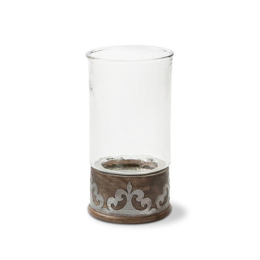 Heritage Inlay Wood Candleholder, 16.5" style shot 1