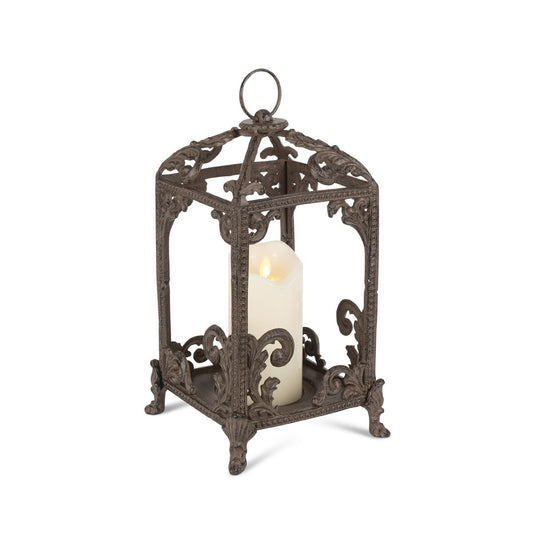 Acanthus Cast Aluminum Lantern, 14" style shot 1