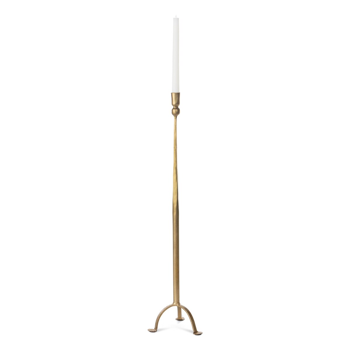 Antique Gold Iron Candlestick, 28" style shot 2