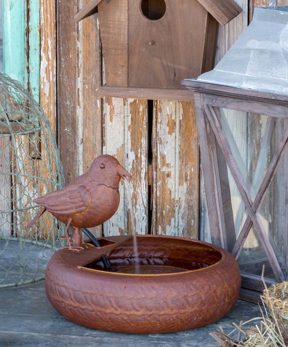 Folk Art Little Bird Fountain style shot 2