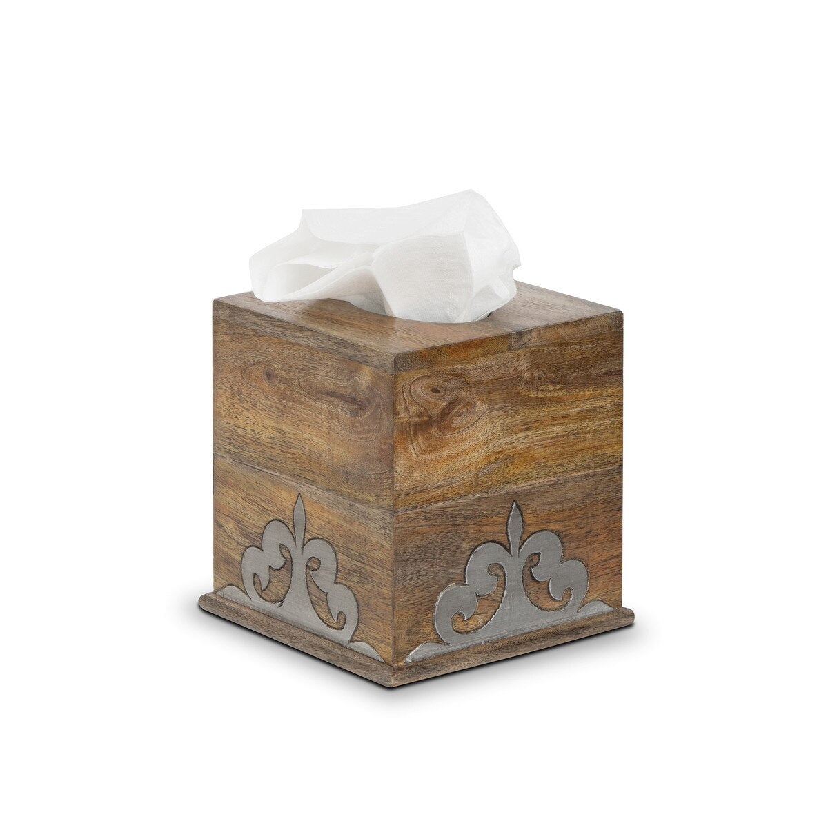 Heritage Inlay Wood Tissue Box style shot 1