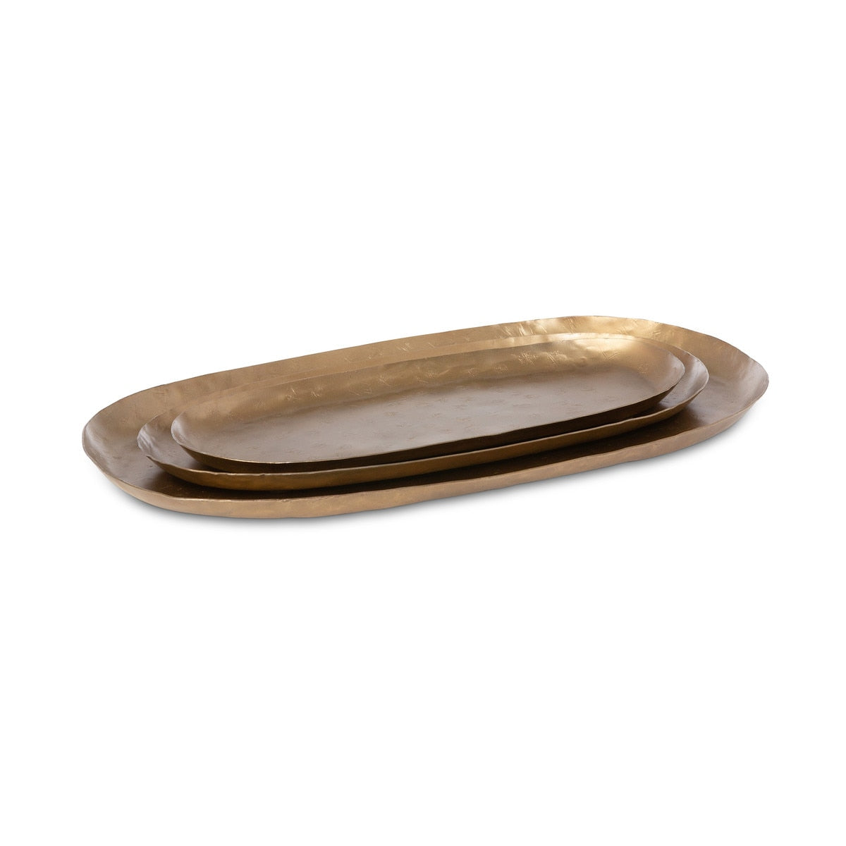 Antique Gold Iron Trays, Set of 3 style shot 2