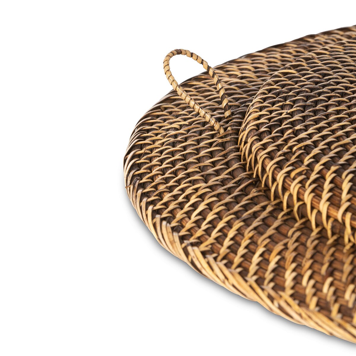 Round Rattan Tray, Large style shot 2