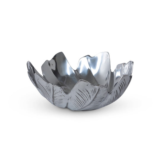 Philodendron Leaf Pewter Bowl style shot 1