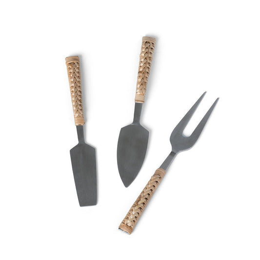 Woven Bamboo Handle Cheese Servers style shot 1
