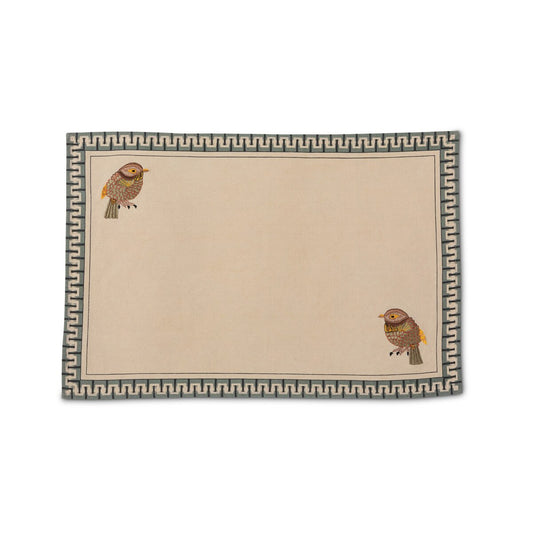 Roost Embroidered Pattern Placemat style shot 1