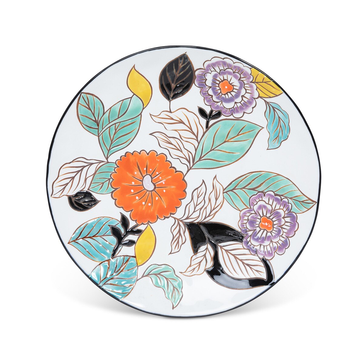 Poppy Garden Stoneware Dinner Plate style shot 1