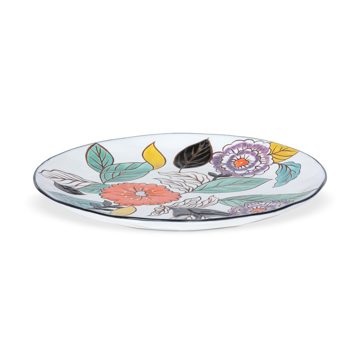 Poppy Garden Stoneware Dinner Plate style shot 2