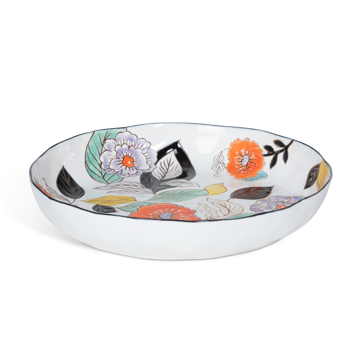Poppy Garden Stoneware Serving Plate style shot 2