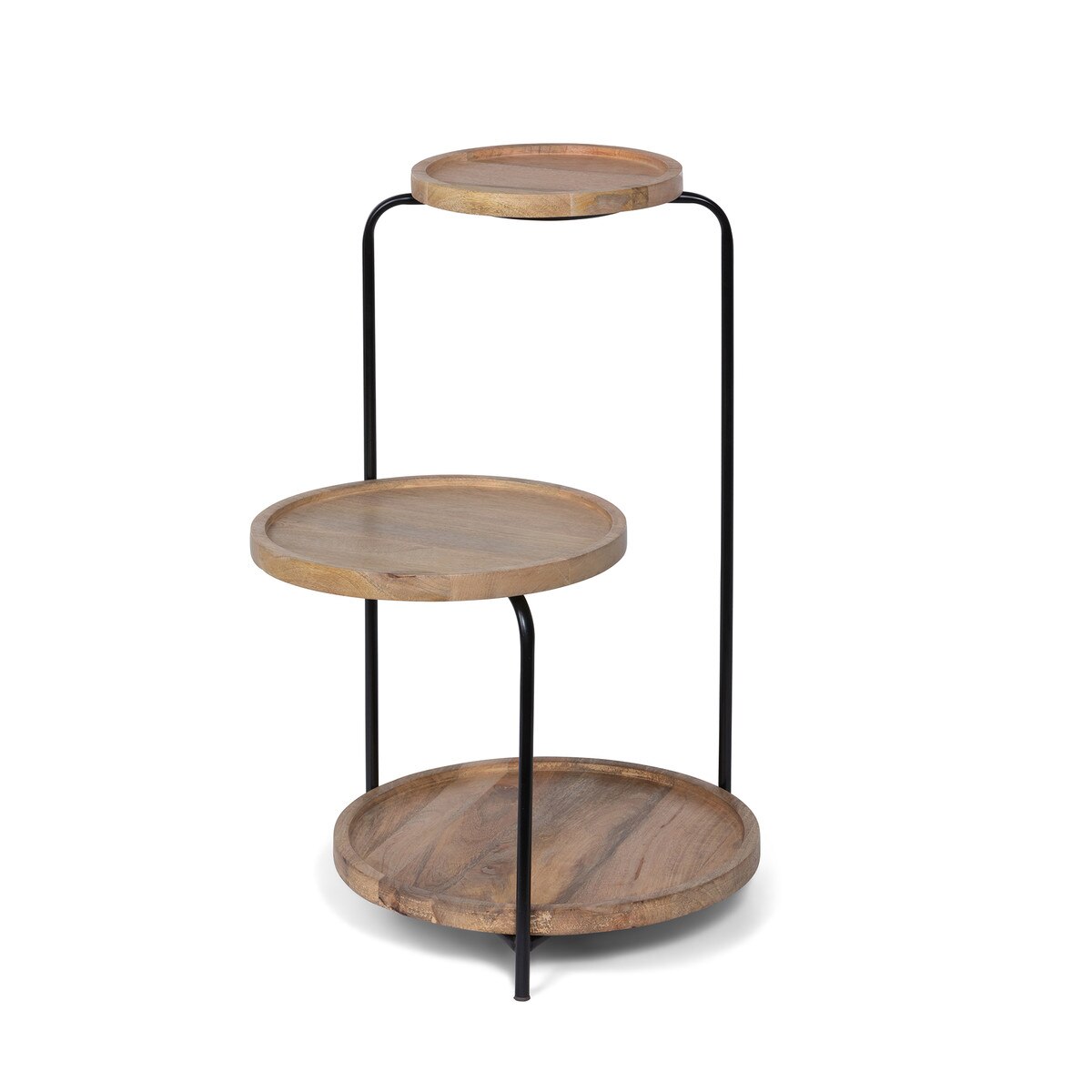 Tiered Wood and Iron Display Stand style shot 1