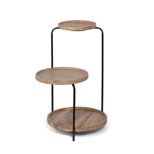 Tiered Wood and Iron Display Stand style shot 1