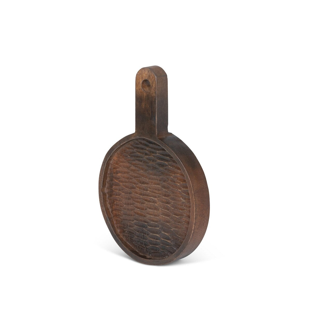 Carved Wood Serving Tray, 8" style shot 2