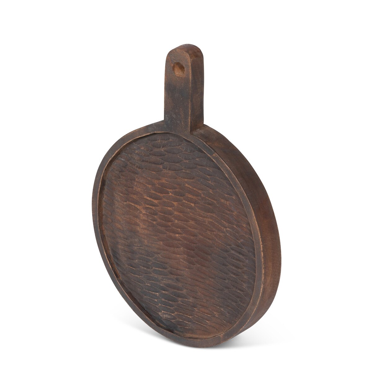 Carved Wood Serving Tray, 12" style shot 2