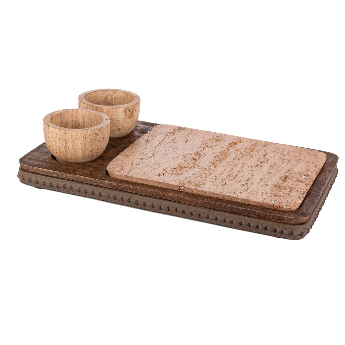 Wood and Marble Charcuterie Server style shot 1