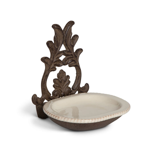 Acanthus Stoneware Soap Dish style shot 1