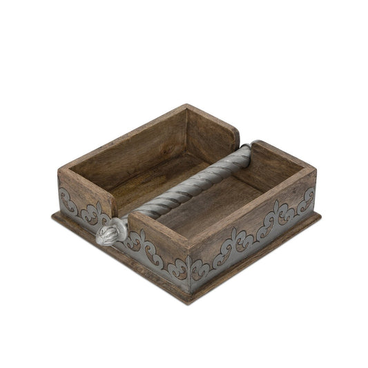 Heritage Inlay Wood Napkin Holder style shot 1
