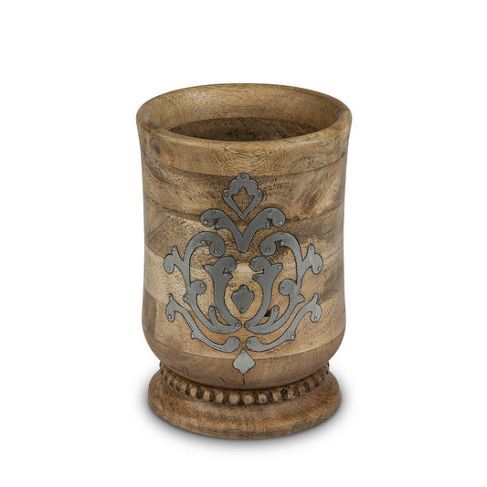 Heritage Inlay Wood Utensil Holder style shot 1