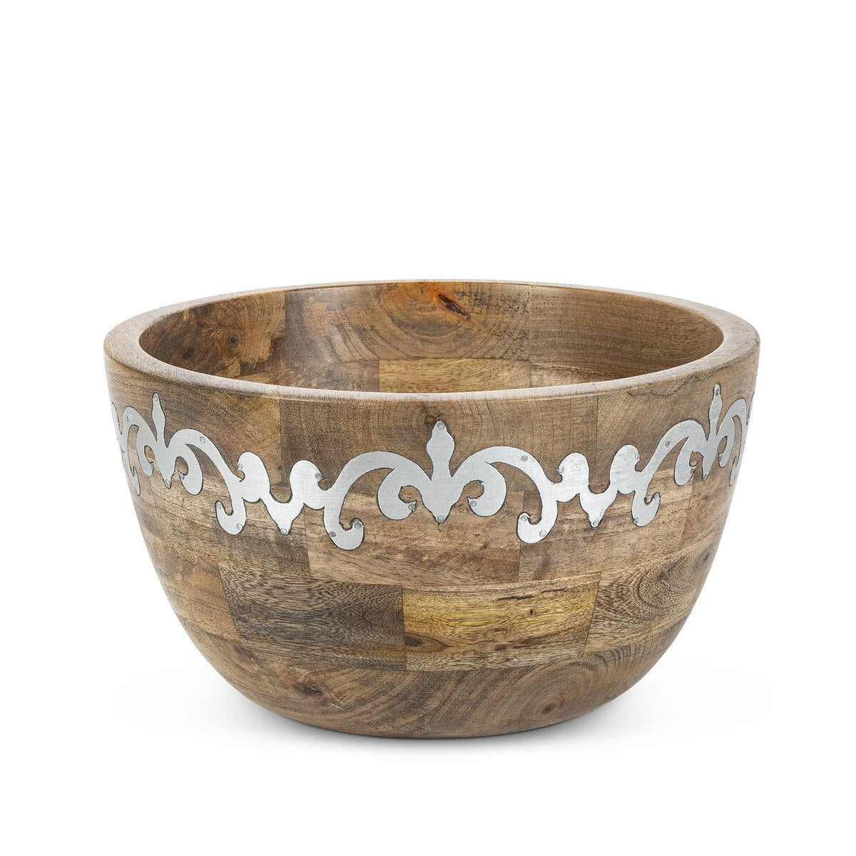 Heritage Inlay Wood Deep Serving Bowl style shot 1
