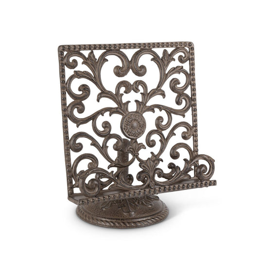 Acanthus Cast Aluminum Cookbook Holder style shot 1
