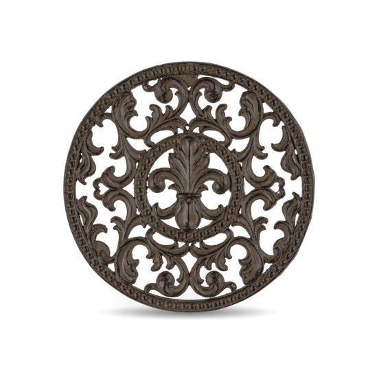 Acanthus Cast Aluminum Round Trivet style shot 1