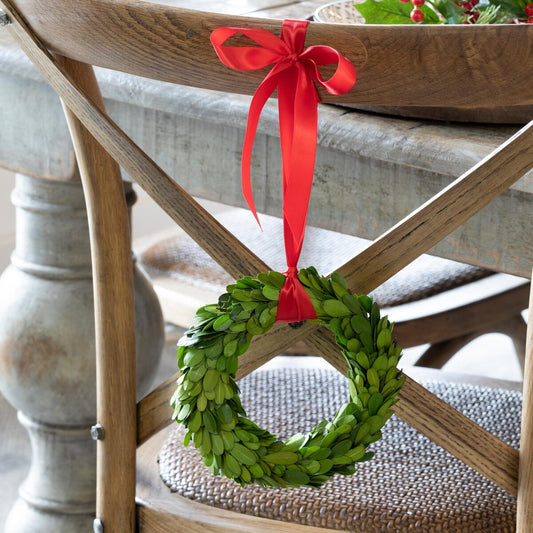 Mini Preserved Boxwood Wreaths, Set of 6