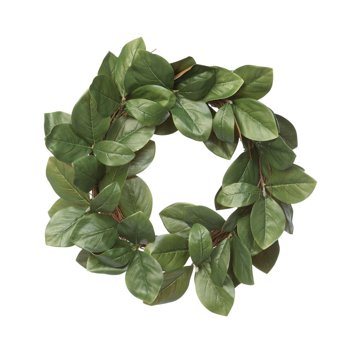 Magnolia Leaf and Twig Wreath style shot 1