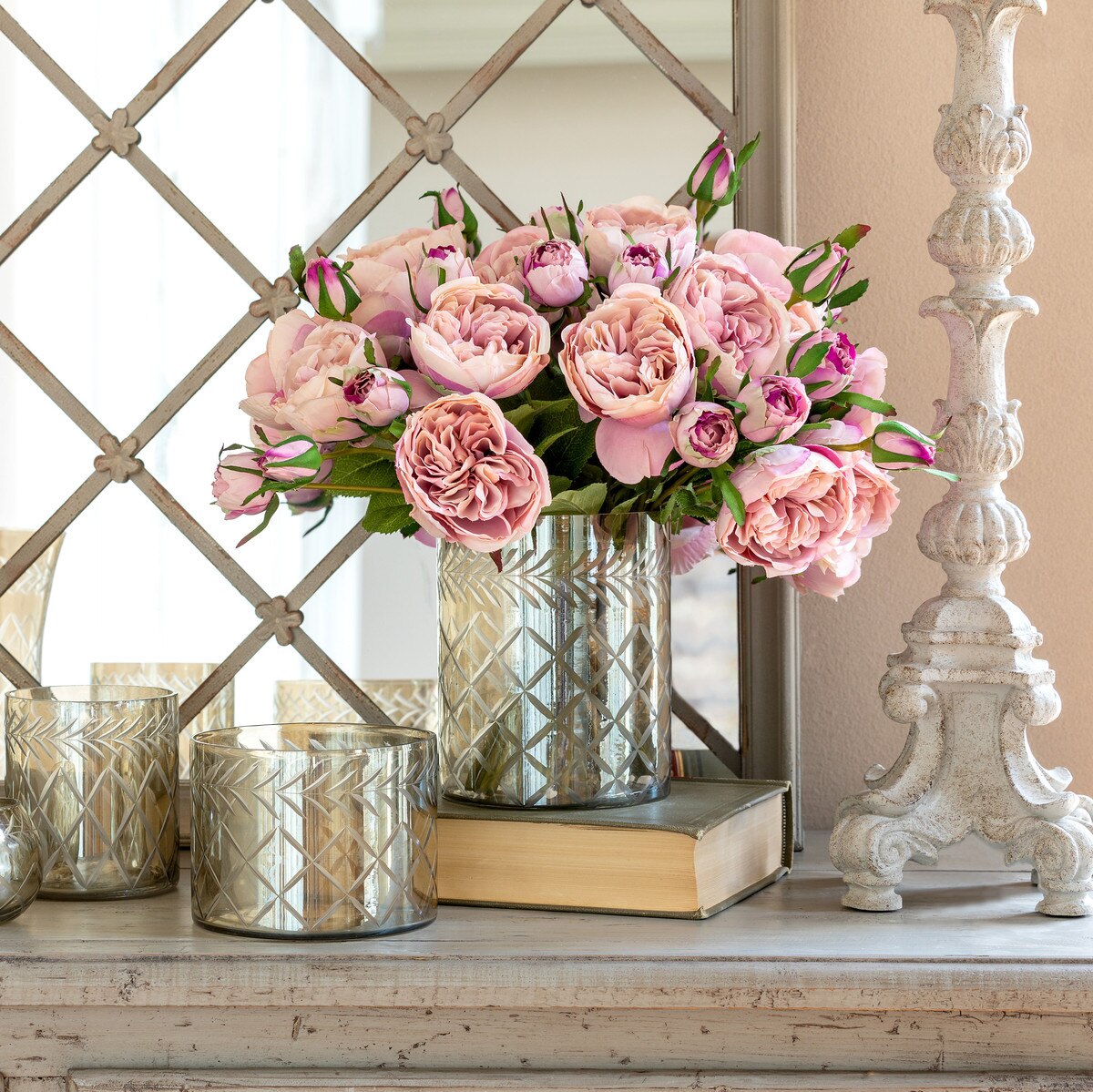 Antique Garden Rose Bundle, Maroon Blush style shot 2