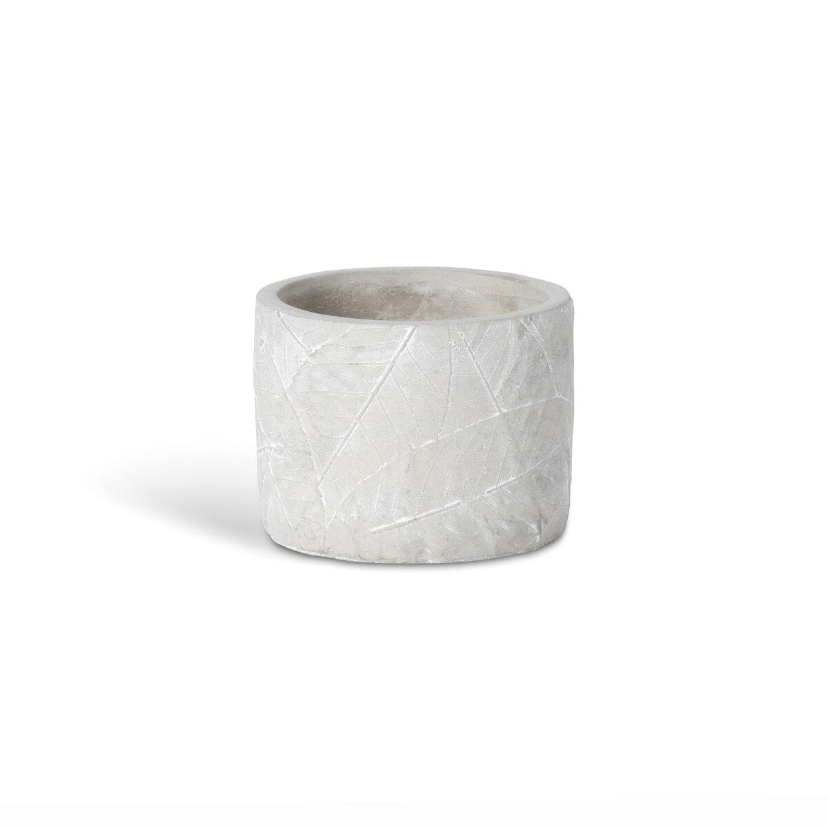 Leaf Embossed Cement Pot, Small style shot 1