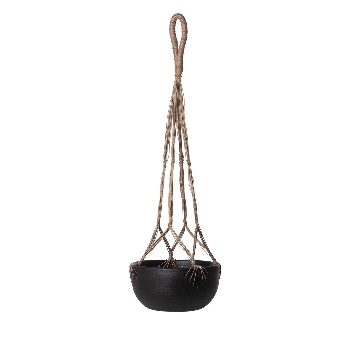 Terra Cotta Woven Hanging Bowl style shot 1