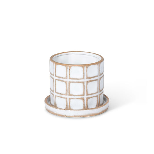 Harmony Ceramic Pot with Saucer, 6" style shot 1