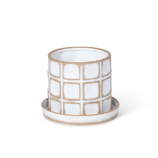 Harmony Ceramic Pot with Saucer, 7.5" style shot 1