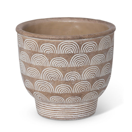 Vista Cement Pot, 9.25" style shot 1