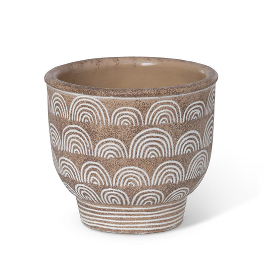 Vista Cement Pot, 7.25" style shot 1