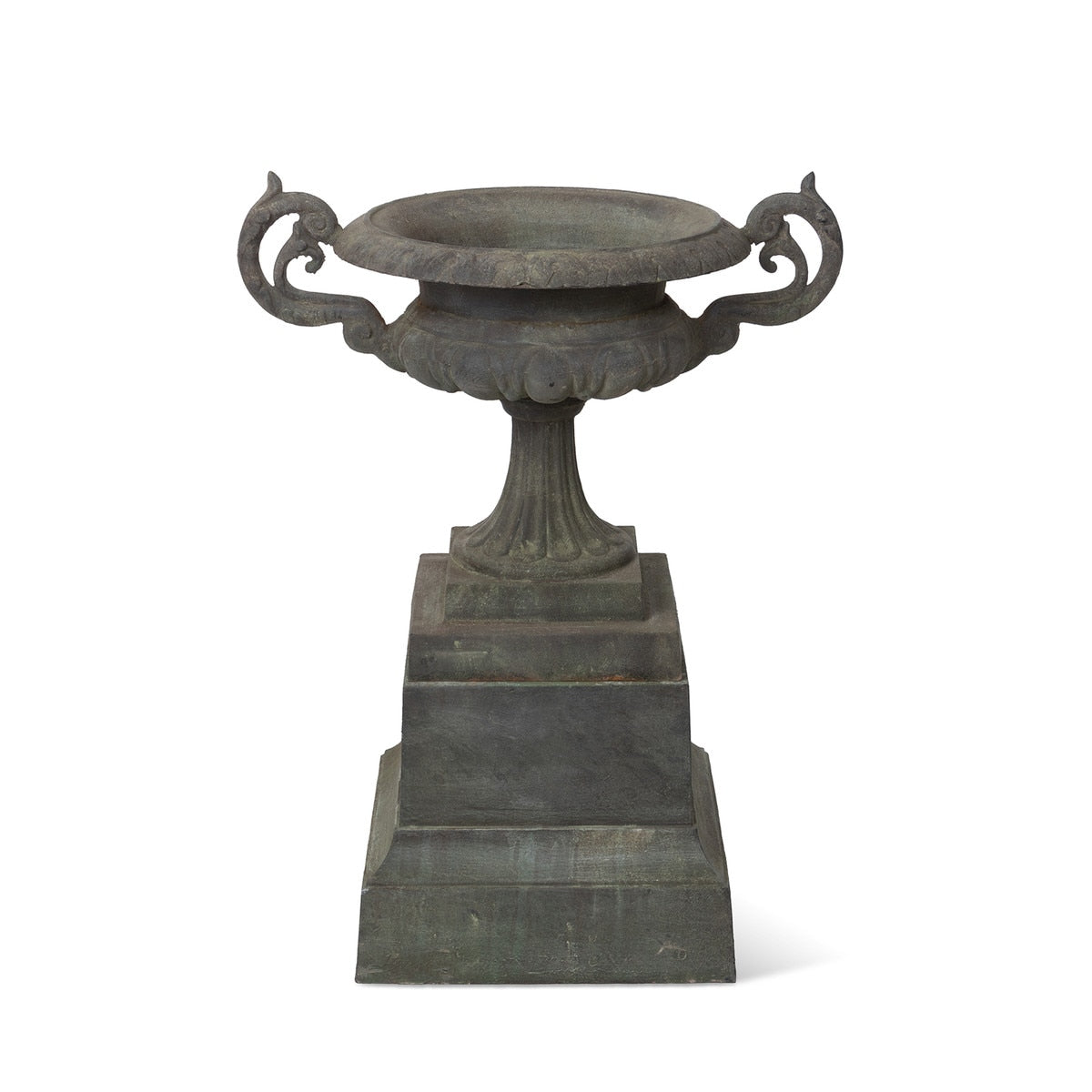 Cast Iron Terrace Urn on Plinth style shot 2
