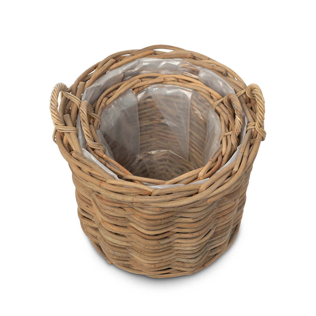 Handwoven Rattan Floor Basket style shot 2