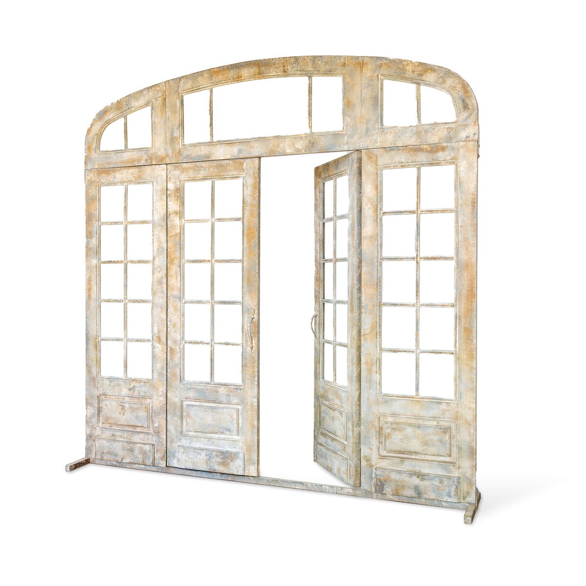 Metal French Door with Top and Side Facade