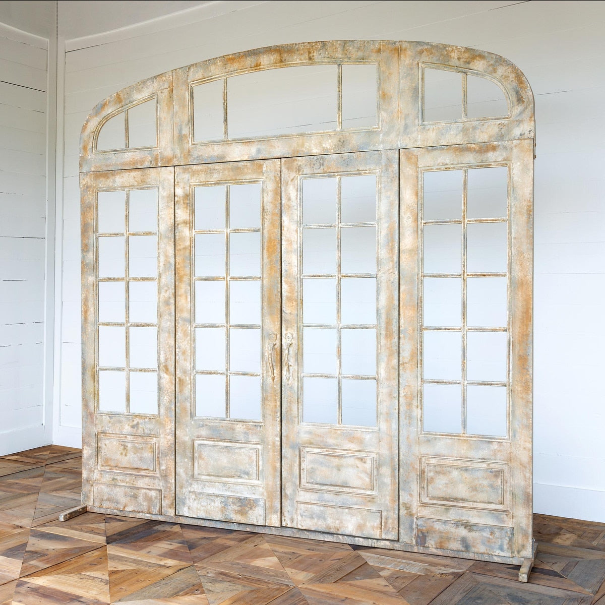 Metal French Door with Top and Side Facade style shot 1