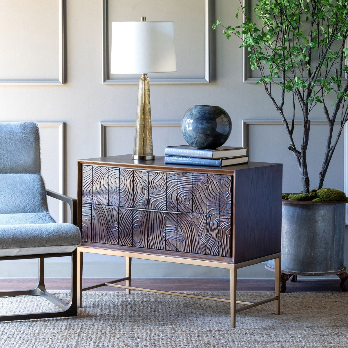 Addison Faux Bois 2-Drawer Chest