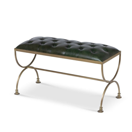 Farleigh House Leather Bench style shot 1