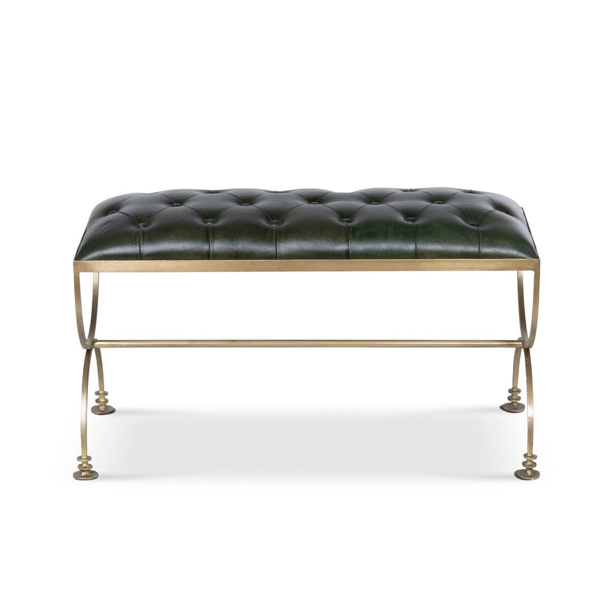 Farleigh House Leather Bench style shot 2