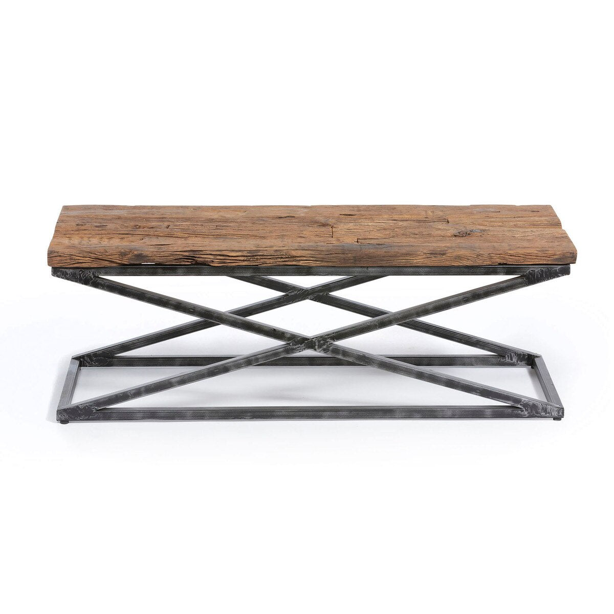 Railway Wood and Iron Coffee Table style shot 1