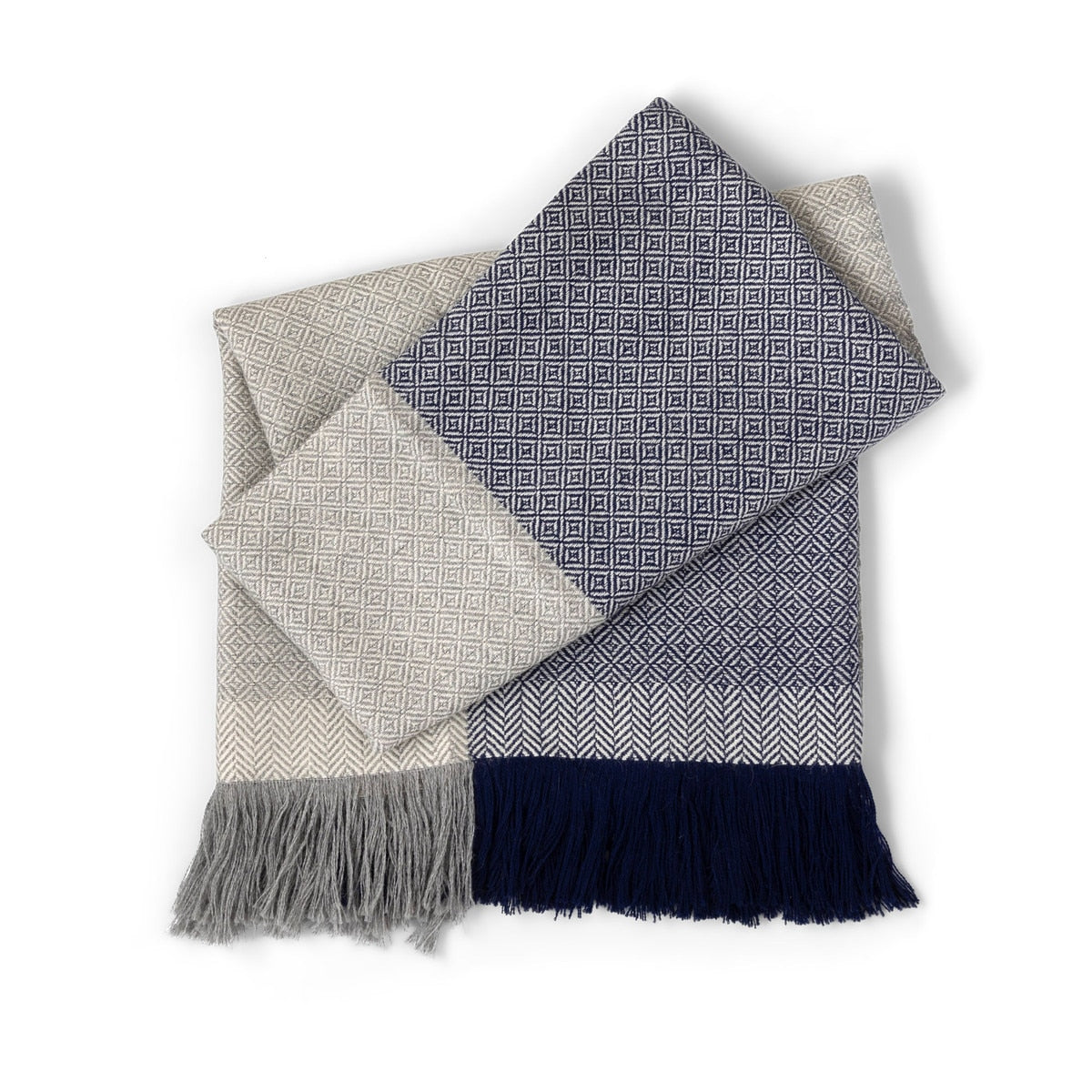 Herringbone Pattern Alpaca Wool Throw style shot 1