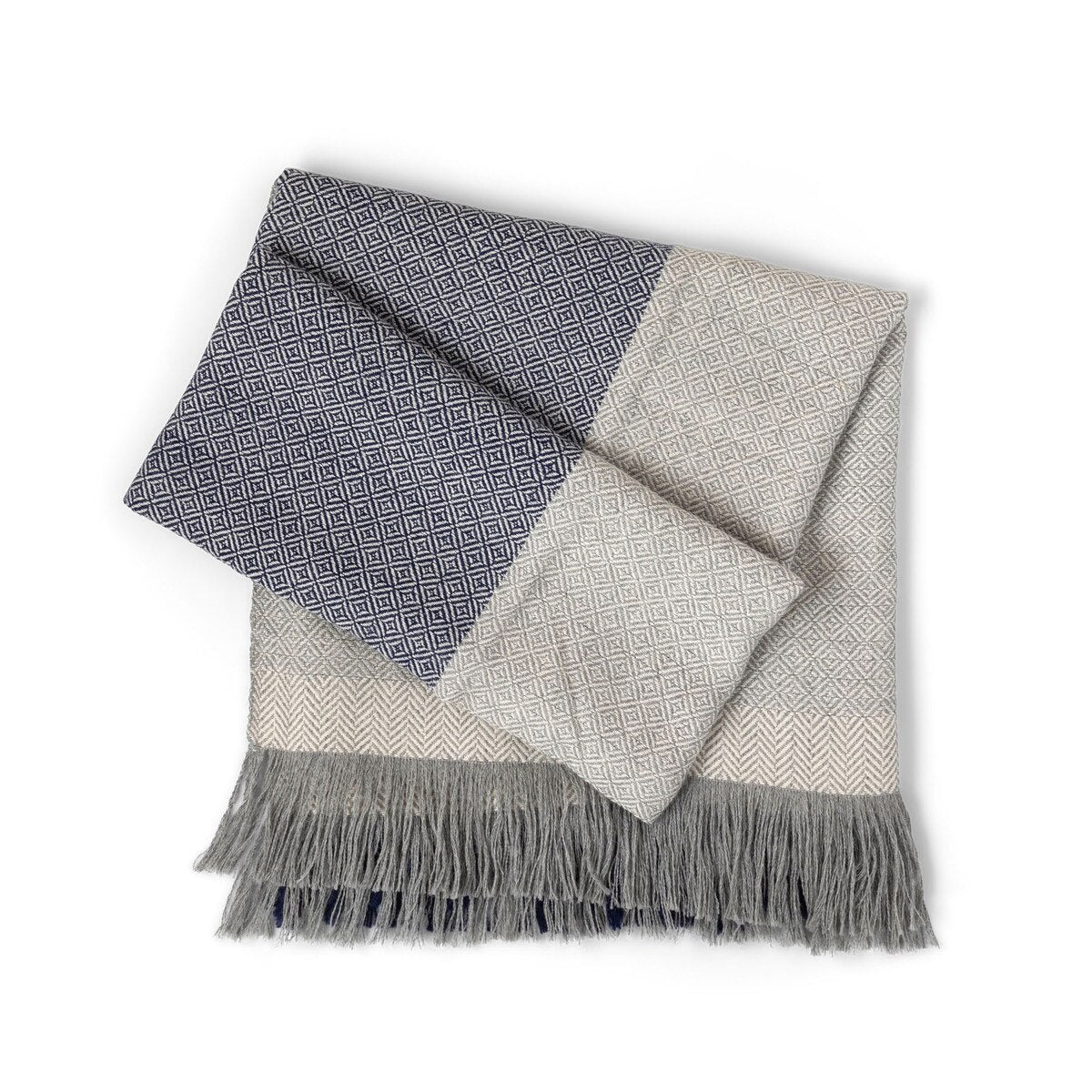 Herringbone Pattern Alpaca Wool Throw style shot 2