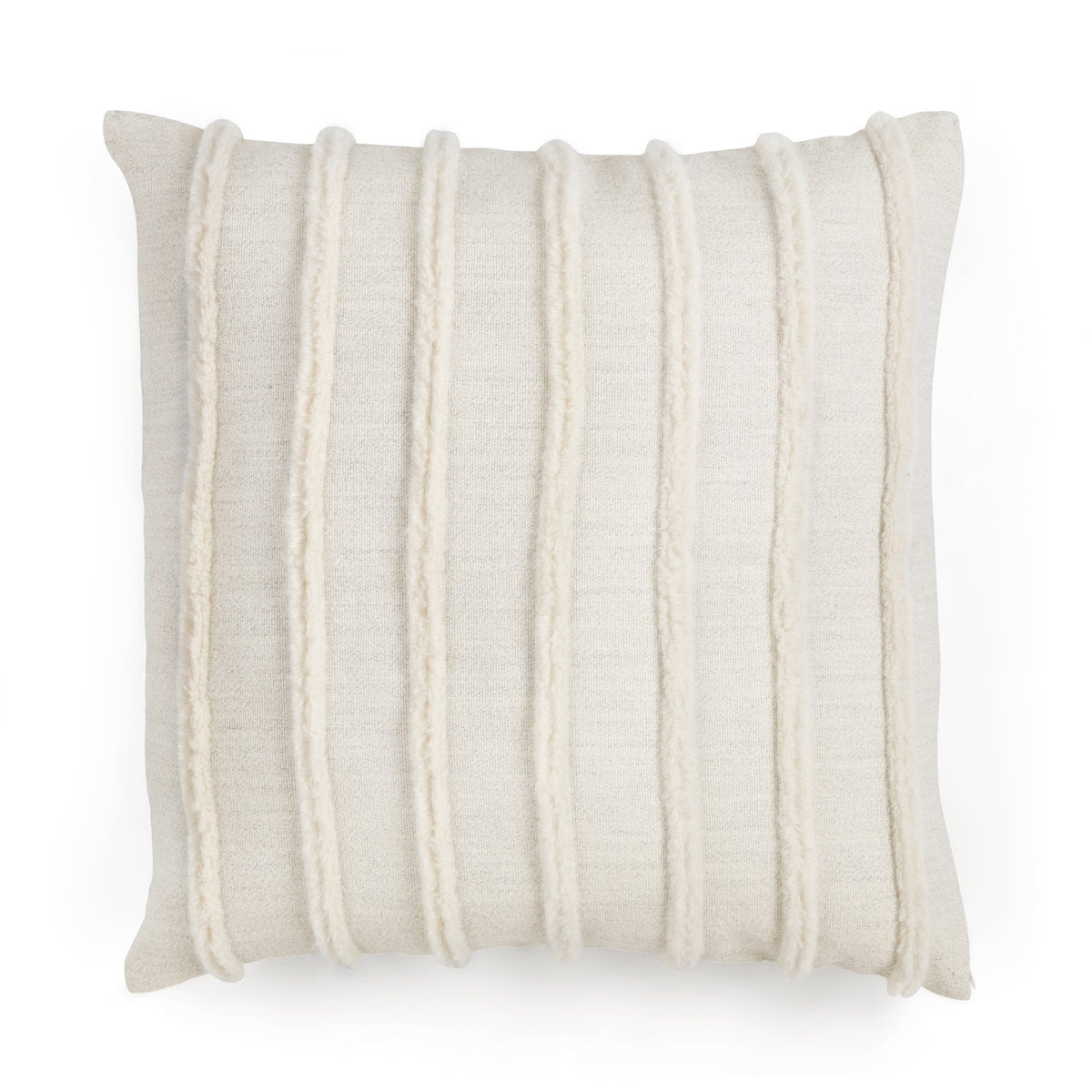 Texture Stripe Alpaca Wool Square Pillow Cover style shot 1