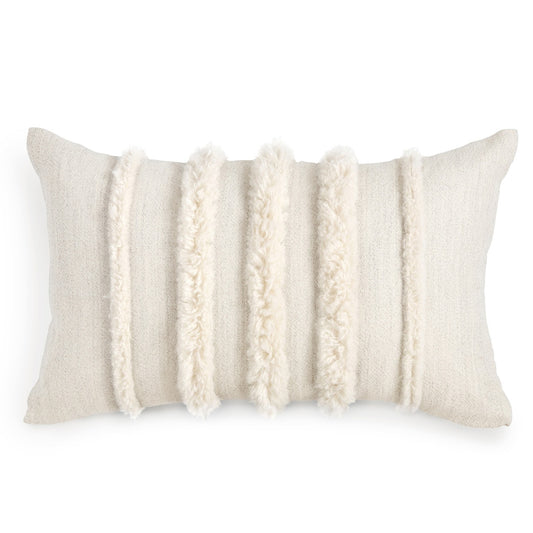 Texture Stripe Alpaca Wool Lumbar Pillow Cover style shot 1