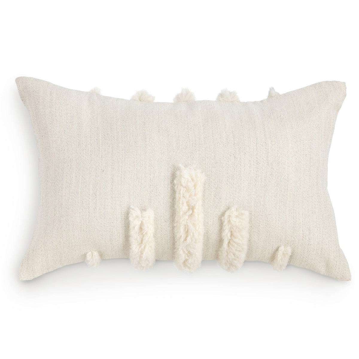 Texture Stripe Alpaca Wool Lumbar Pillow Cover style shot 2